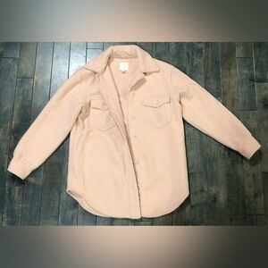 Joie Light Pink Button Up Shacket Size Small
